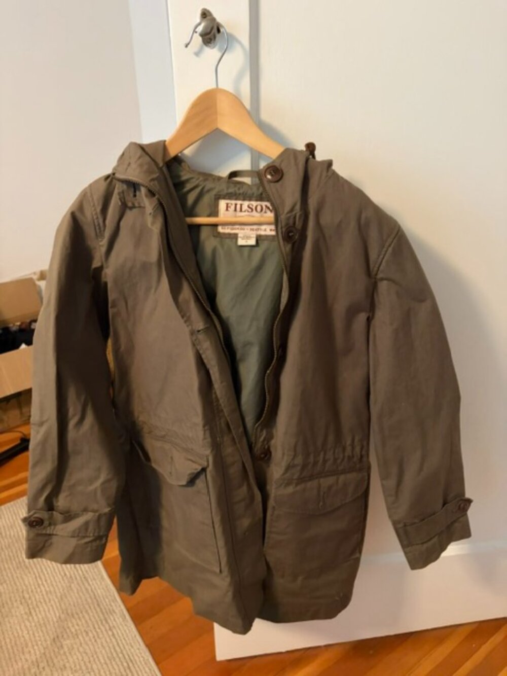 Filson Women's Hooded Cotton Utility Jacket Small Made in USA